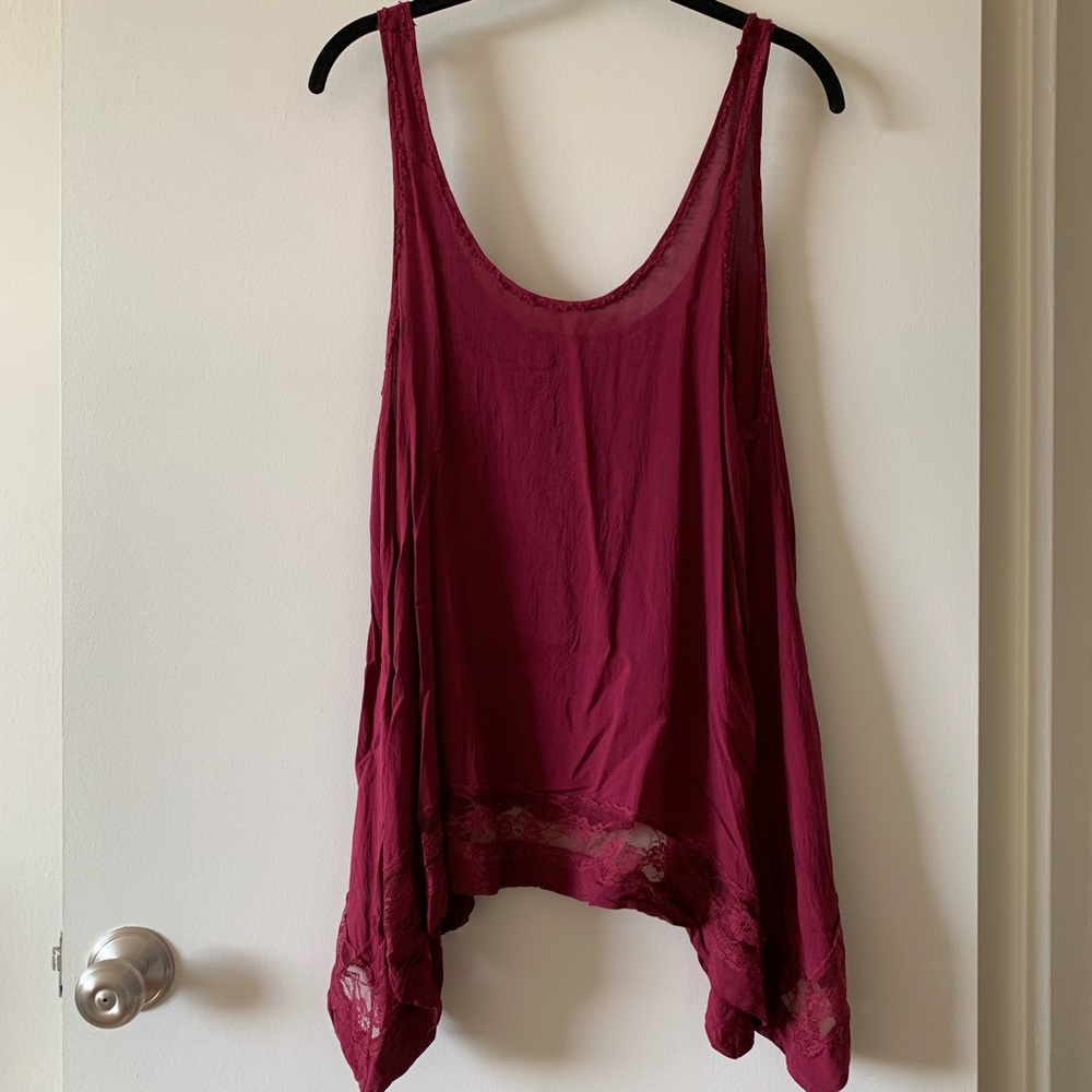✨Free People intimately lace swing tank top NWOT
